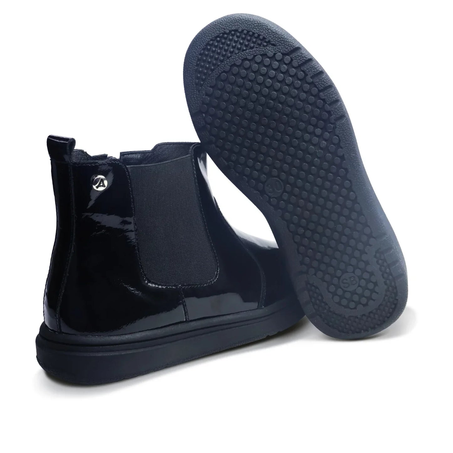 Botines para Niñas de color negro en vista lateral izquierda