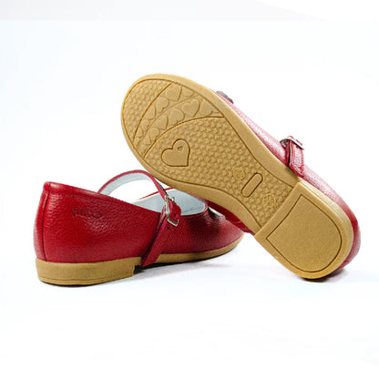 Zapatos para Niñas de color rojo en vista lateral derecha