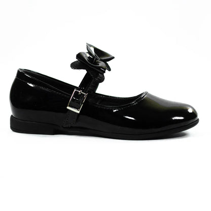 Zapatos para Niñas de color negro charol en vista lateral derecha
