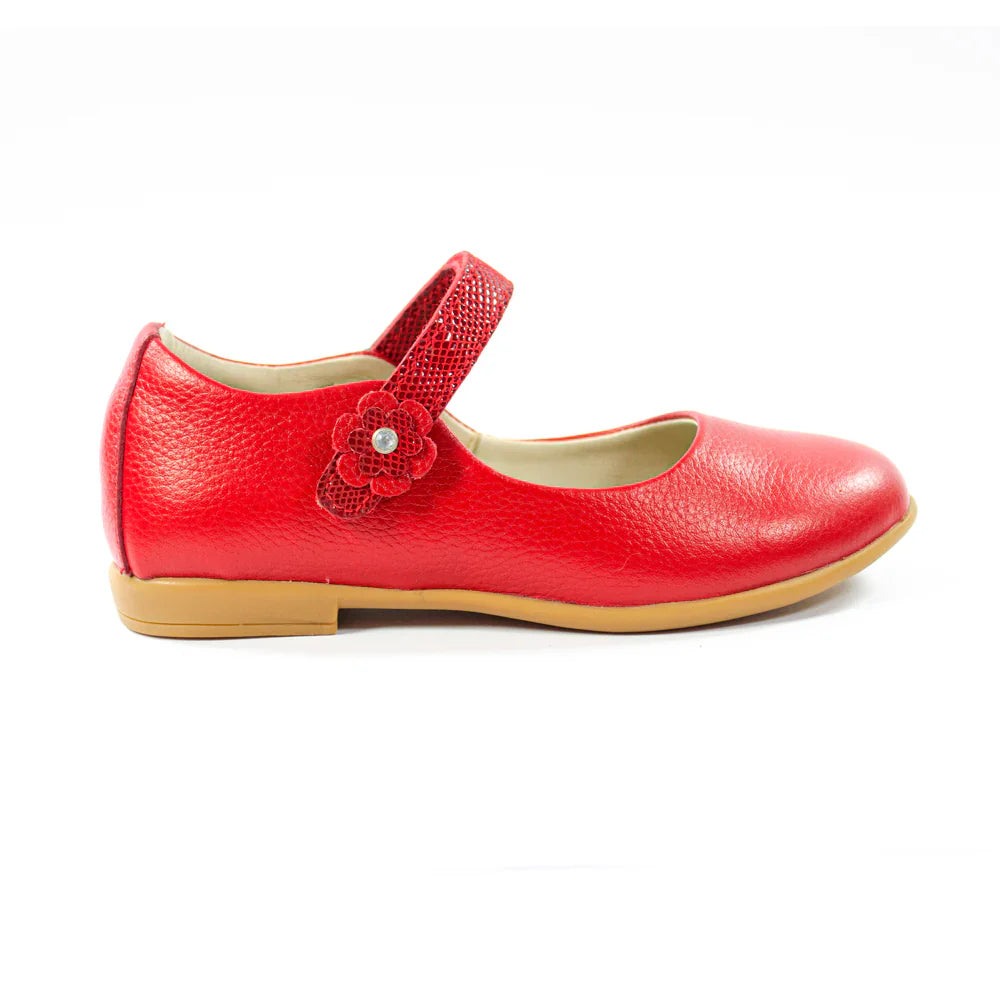 Zapatos para Niñas de color rojo en vista lateral derecha