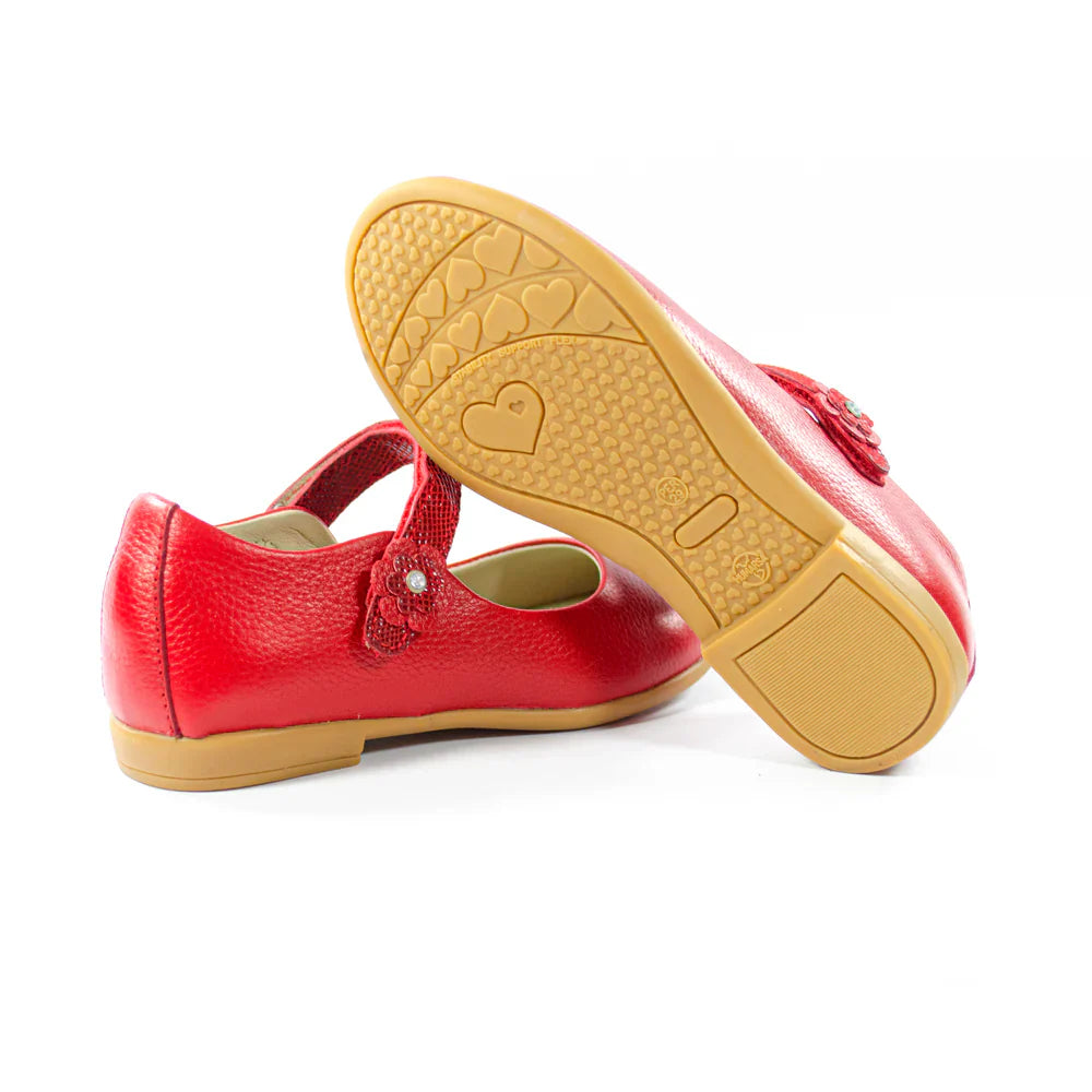 Zapatos para Niñas de color rojo en vista lateral izquierda
