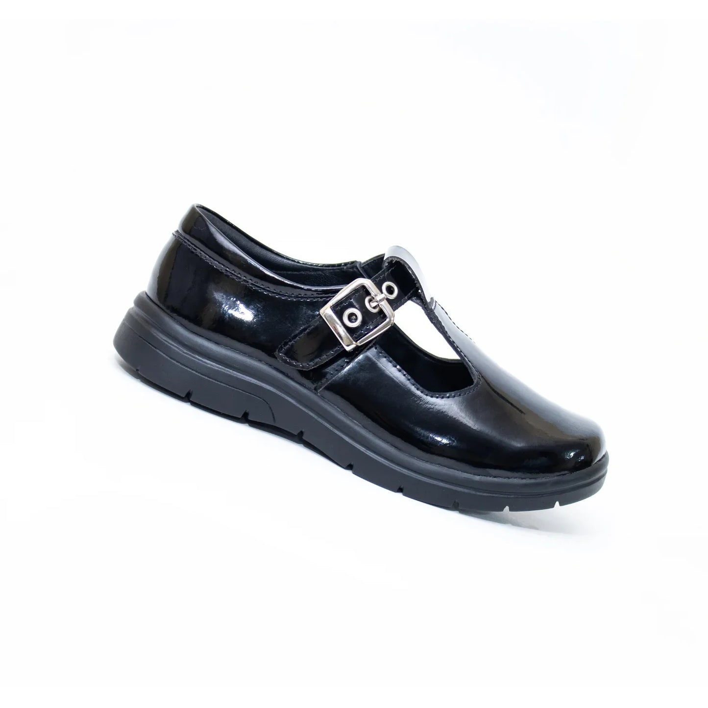 Zapatos para Escolares de color hebilla en vista lateral derecha