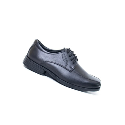 Zapatos para Escolares de color negro guante en vista lateral derecha