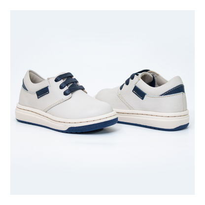 Zapatos para Niños de color hueso en vista lateral derecha