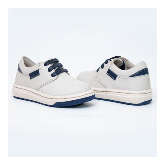 Zapatos para Niños de color hueso en vista lateral derecha