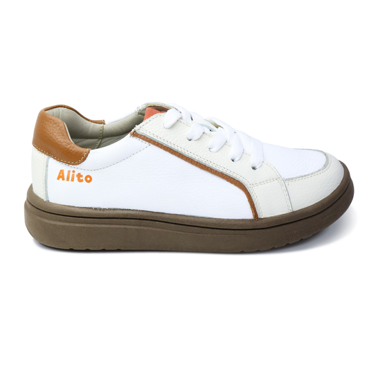 Zapatos para Niños de color blanco en vista frontal