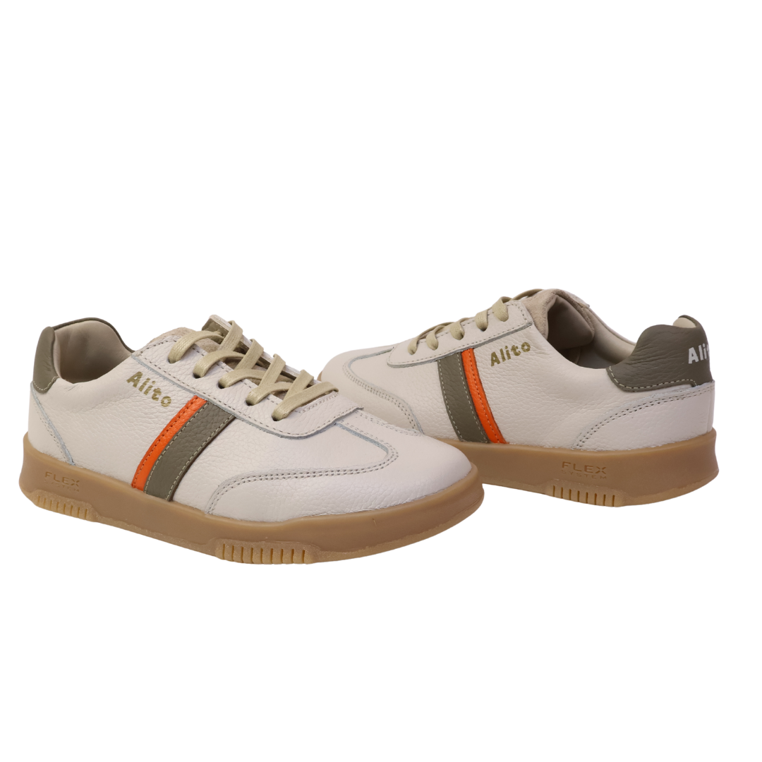 Zapatos para Niños de color hueso en vista lateral derecha