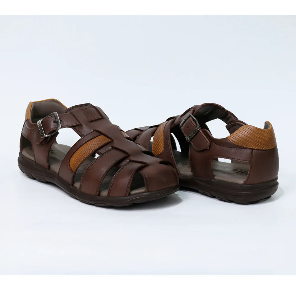 Sandalias para Niños de color marron en vista frontal