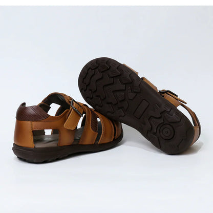 Sandalias para Niños de color natural en vista lateral izquierda