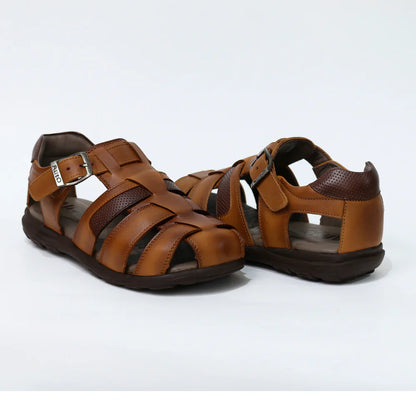 Sandalias para Niños de color natural en vista frontal