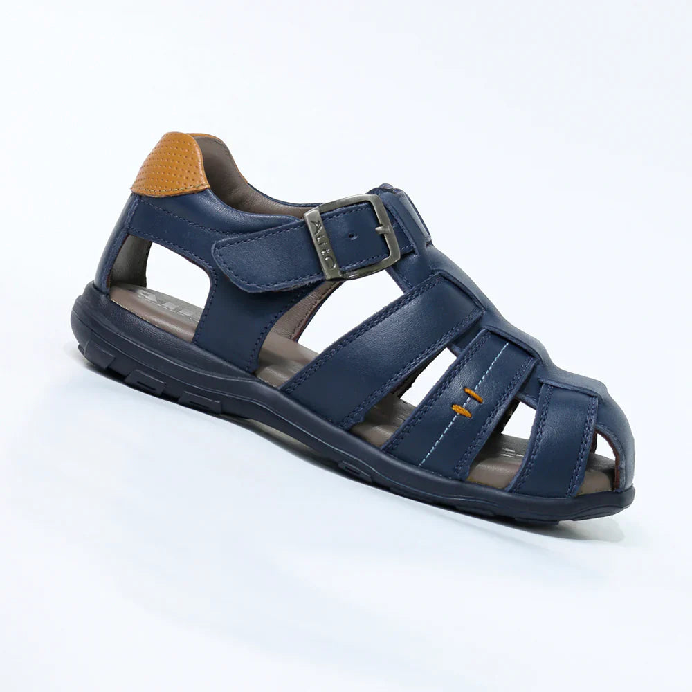 Sandalias para Niños de color azul en vista lateral derecha