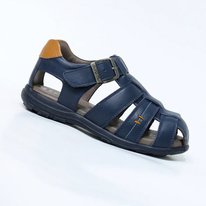 Sandalias para Niños de color azul en vista lateral derecha