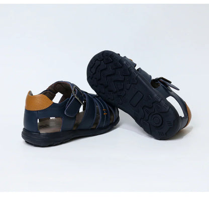 Sandalias para Niños de color azul en vista lateral izquierda