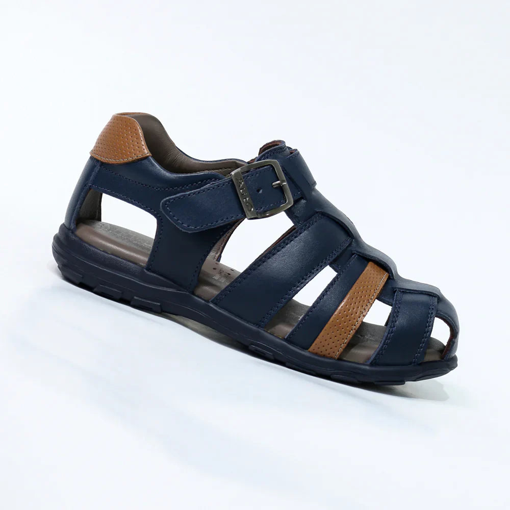 Sandalias para Niños de color azul en vista lateral derecha