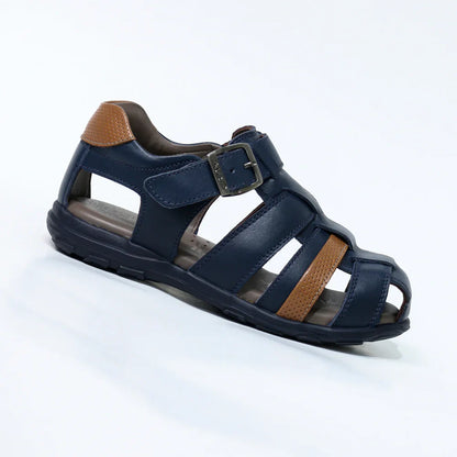 Sandalias para Niños de color azul en vista lateral derecha