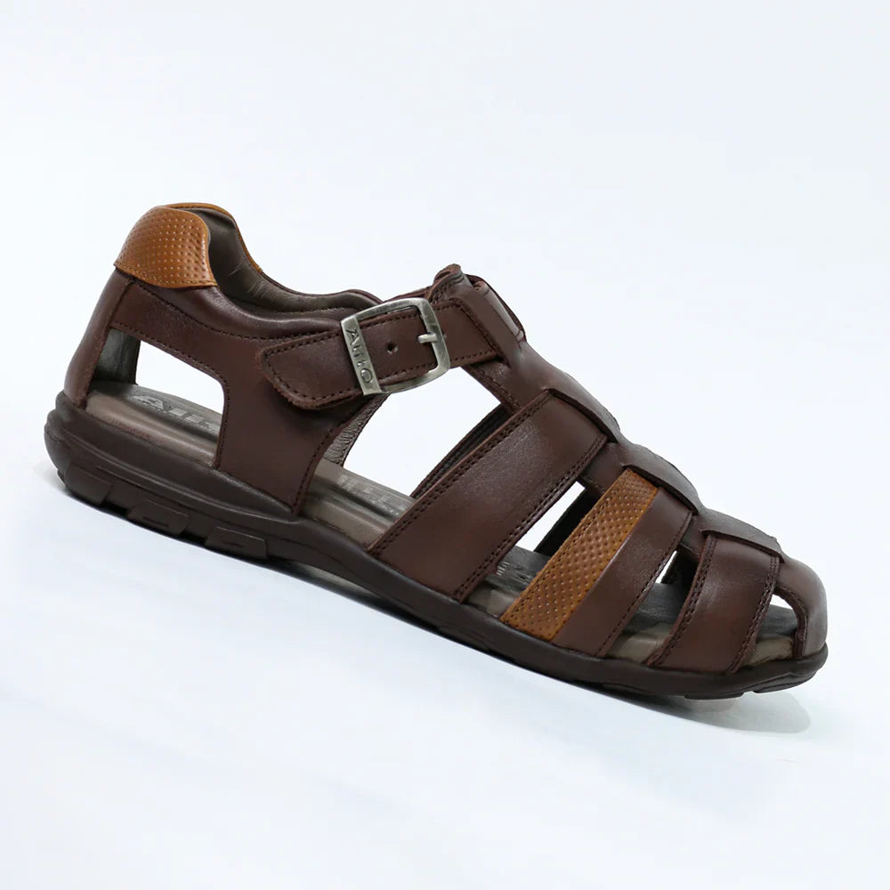 Sandalias para Niños de color marron en vista lateral derecha