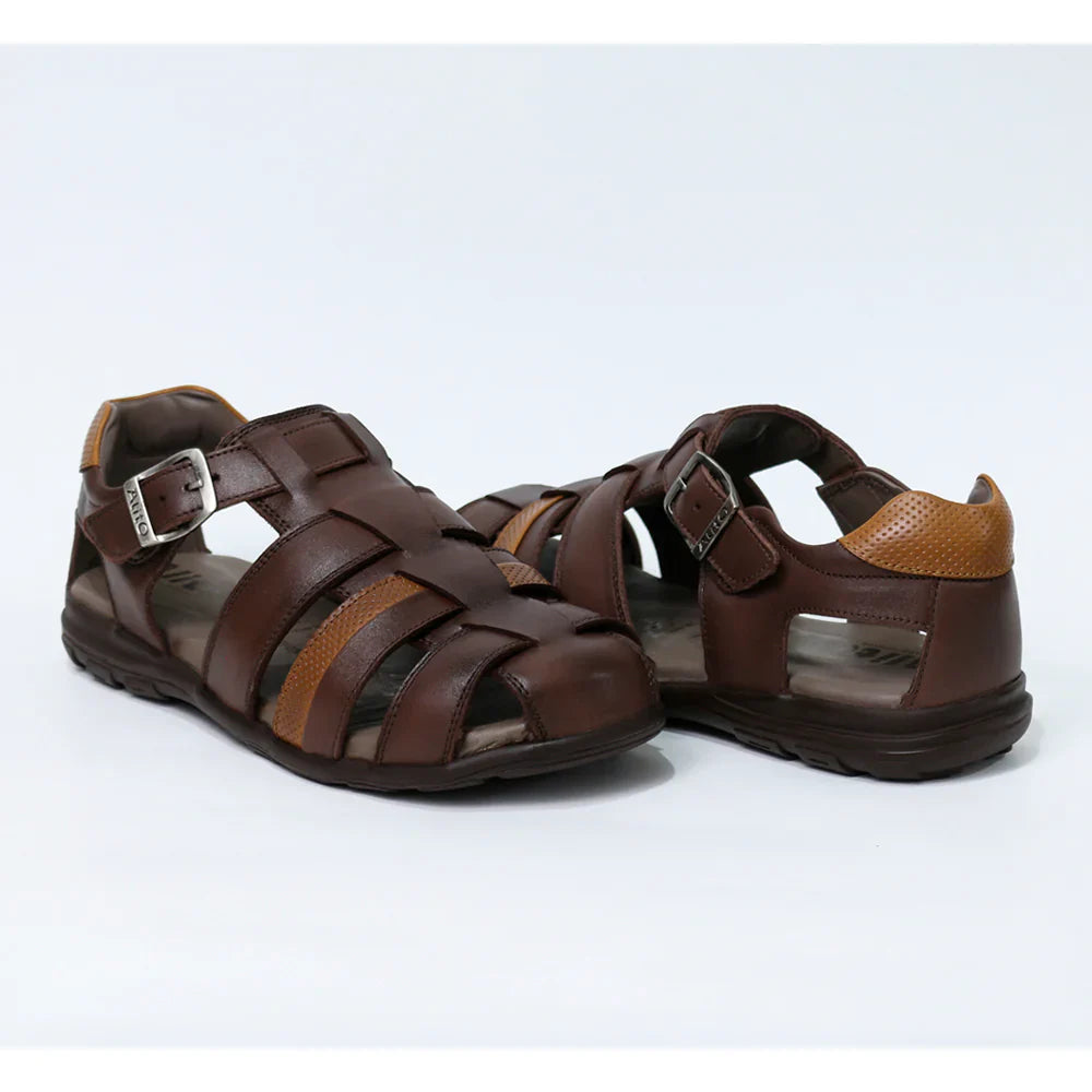 Sandalias para Niños de color marron en vista frontal