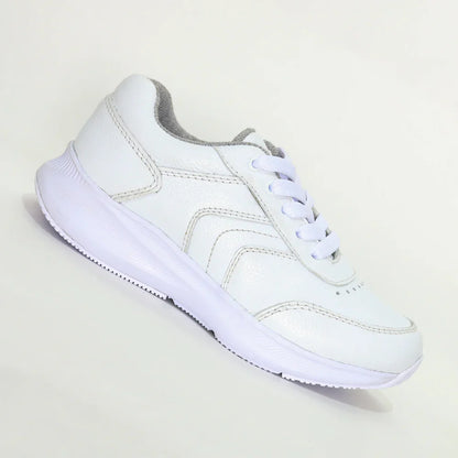 Zapatillas para Escolares de color blanca en vista lateral derecha