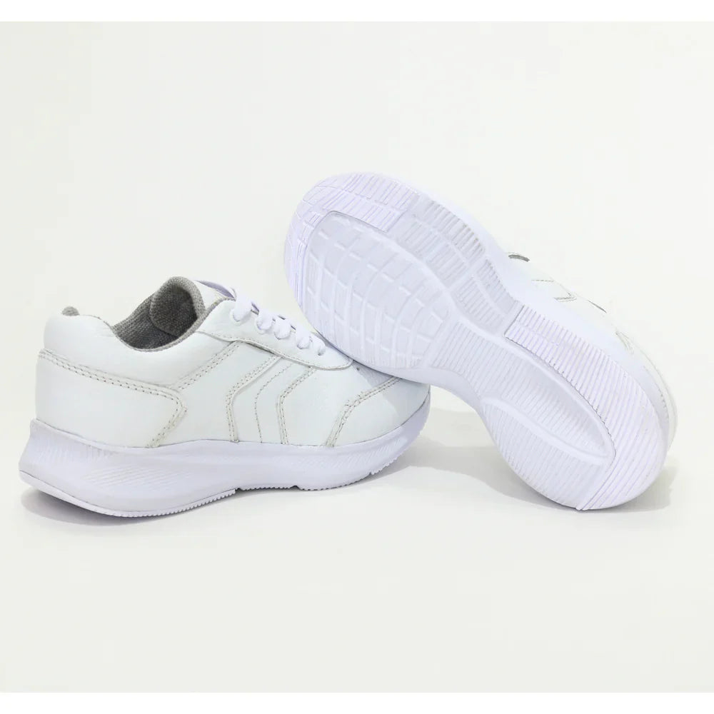 Zapatillas para Escolares de color blanca en vista lateral izquierda