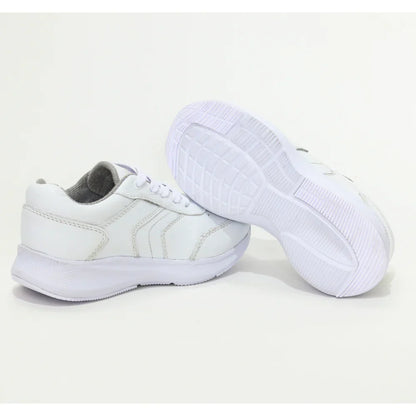 Zapatillas para Escolares de color blanca en vista lateral izquierda