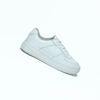 Zapatillas para Escolares de color blanca en vista lateral derecha