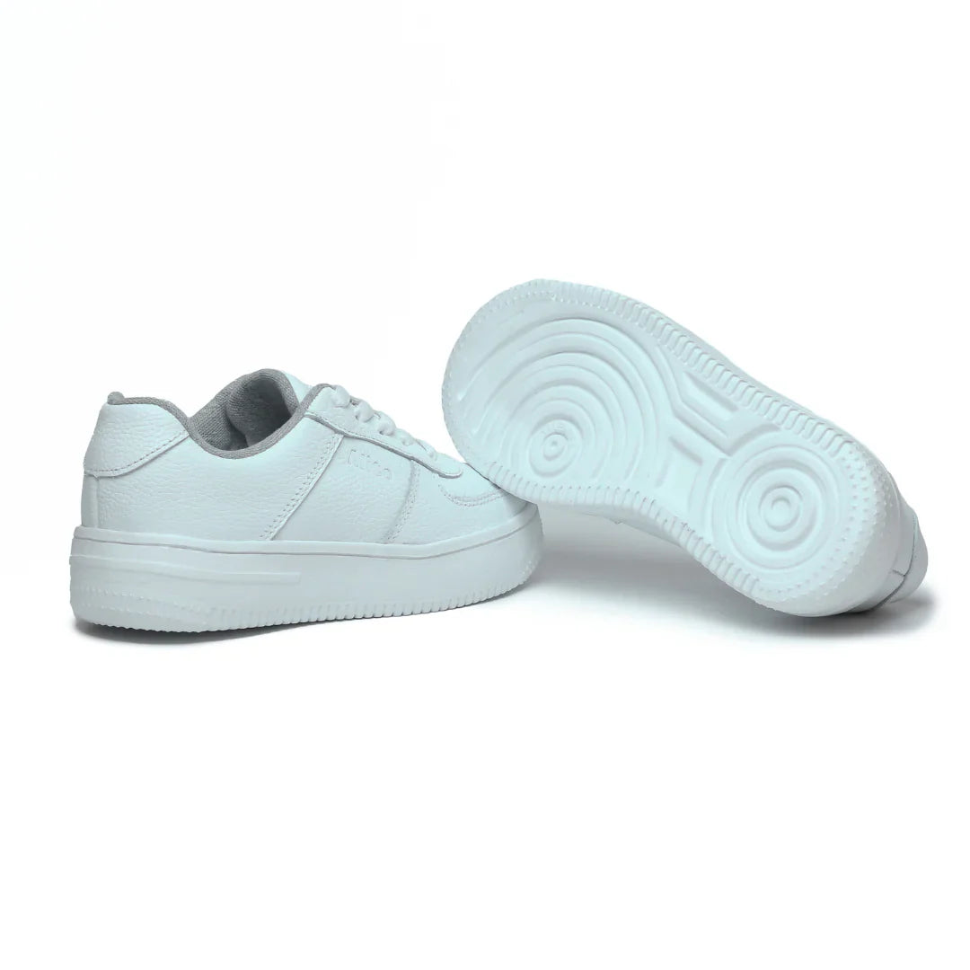 Zapatillas para Escolares de color blanca en vista lateral izquierda