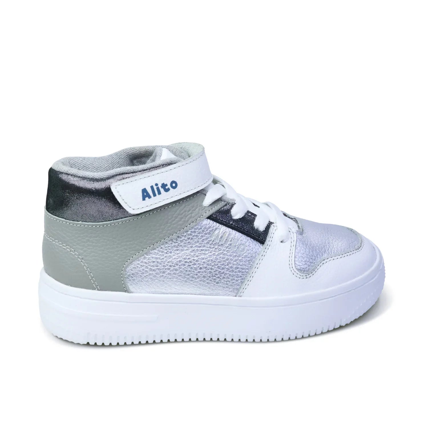 Zapatillas para Niñas de color plata en vista lateral izquierda