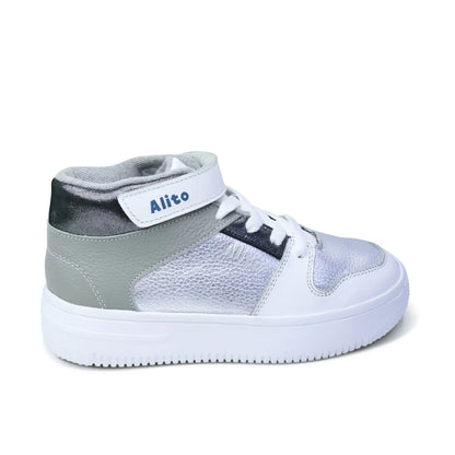 Zapatillas para Niñas de color plata en vista lateral izquierda