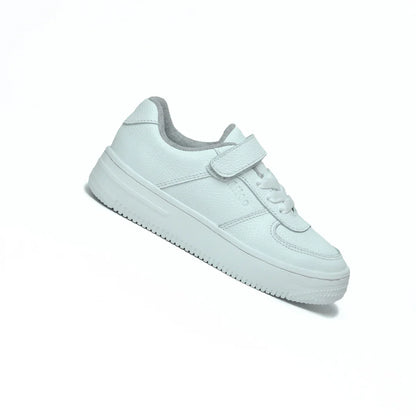 Zapatillas para Escolares de color blanca en vista lateral derecha