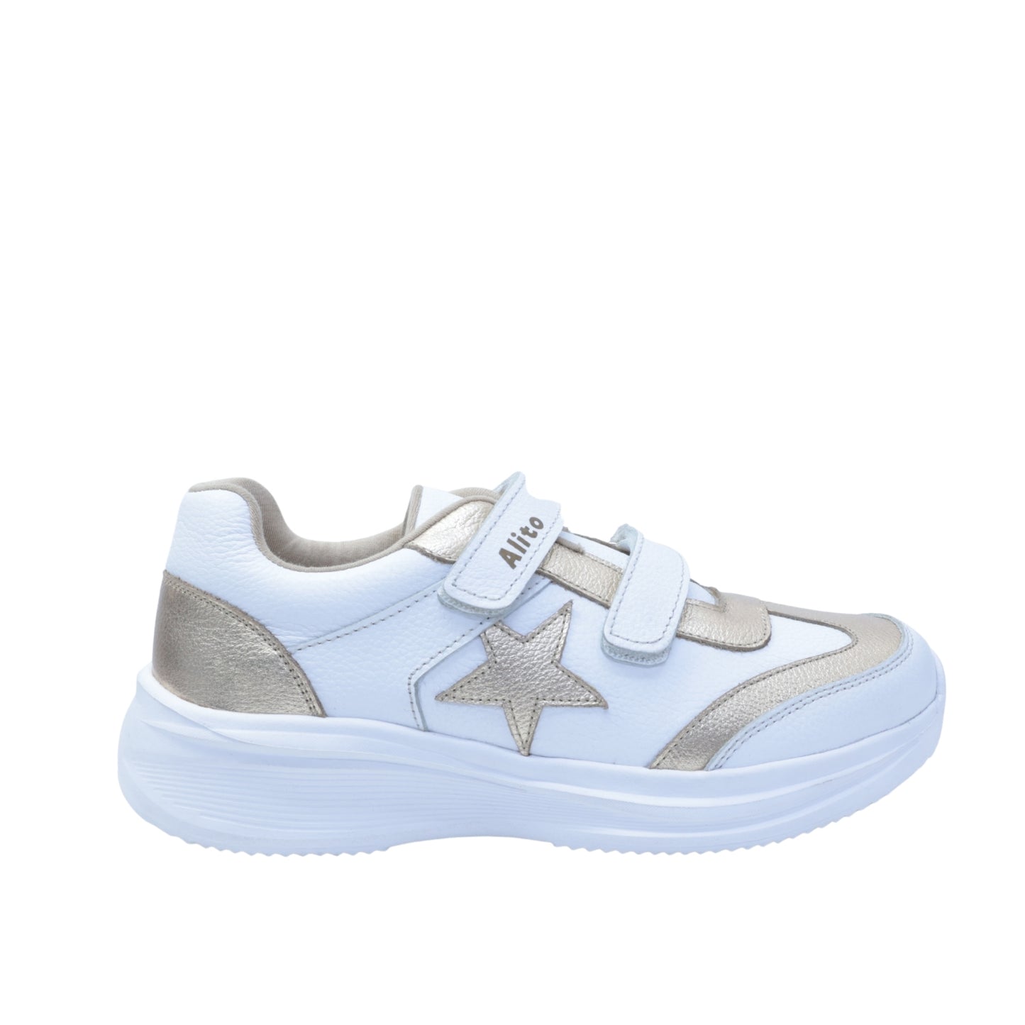 38051 ZAPATILLA BLANCA DORADA
