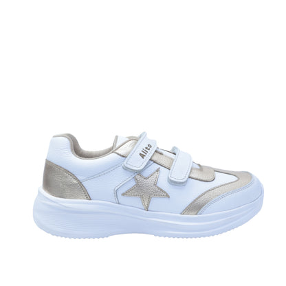 38051 ZAPATILLA BLANCA DORADA