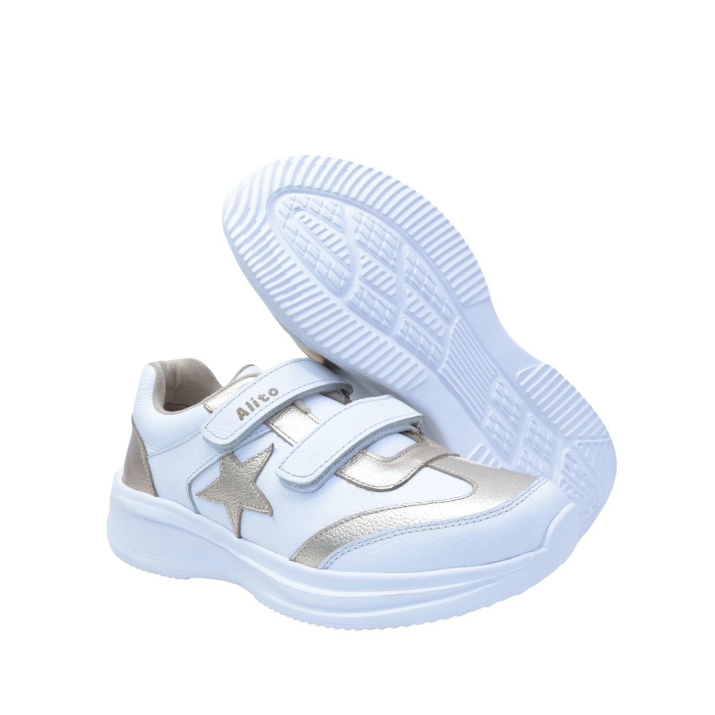 38051 ZAPATILLA BLANCA DORADA