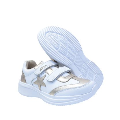 38051 ZAPATILLA BLANCA DORADA
