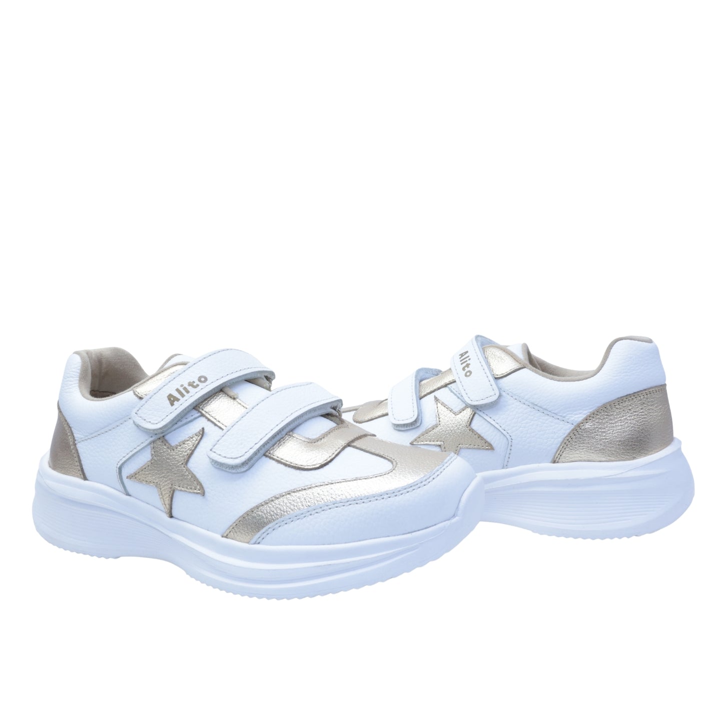 38051 ZAPATILLA BLANCA DORADA